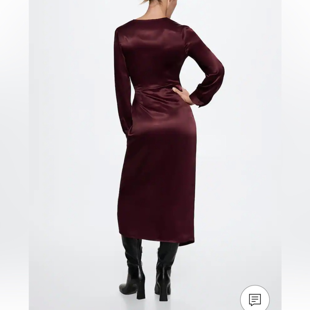 NWT Burgundy Mango dress women size S - Picture 2 of 5